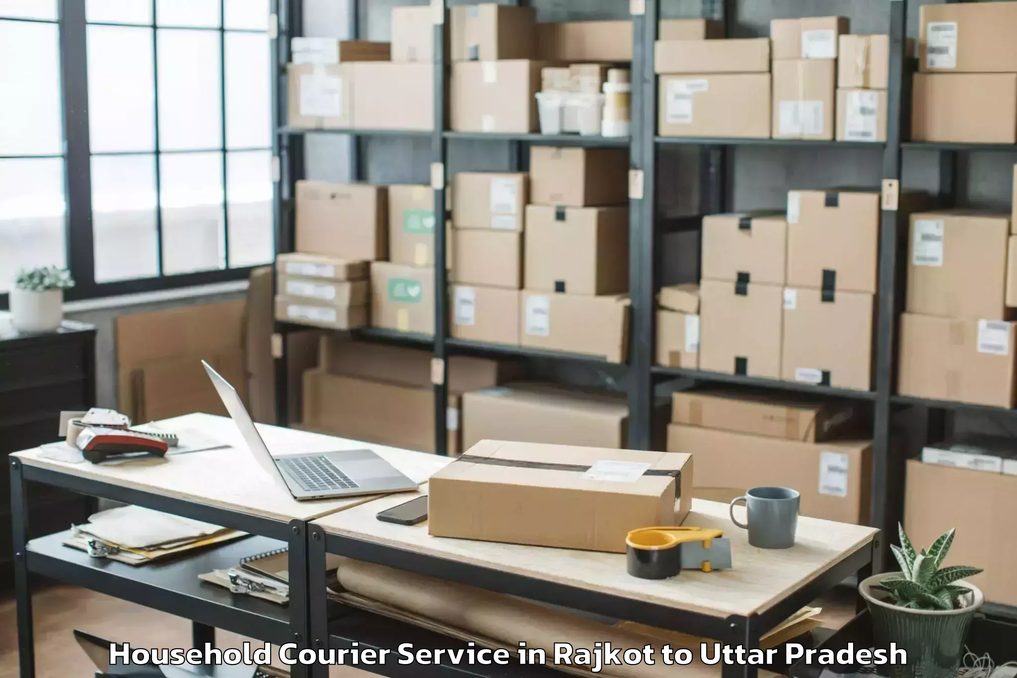 Reliable Rajkot to Ghazipur Household Courier